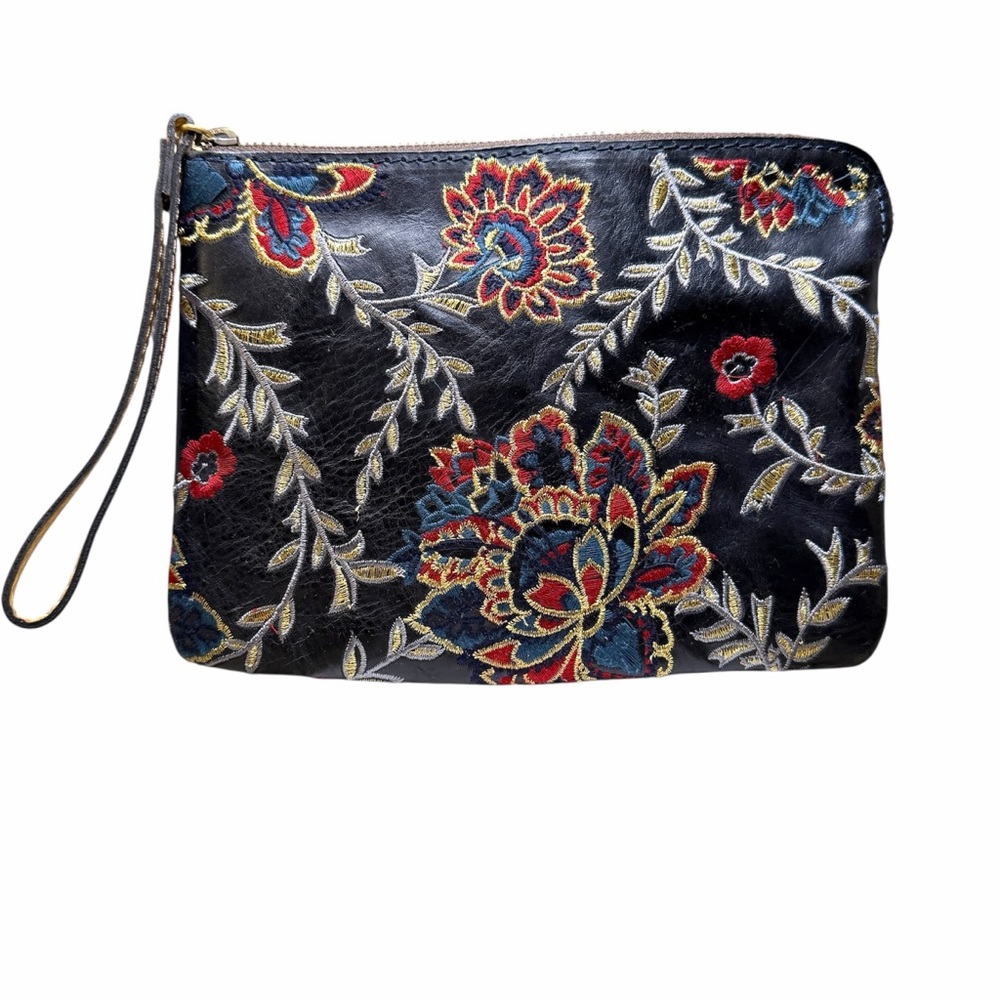 Patricia Nash Provencal Escape Cassini Leather Embroidered Wristlet Clutch